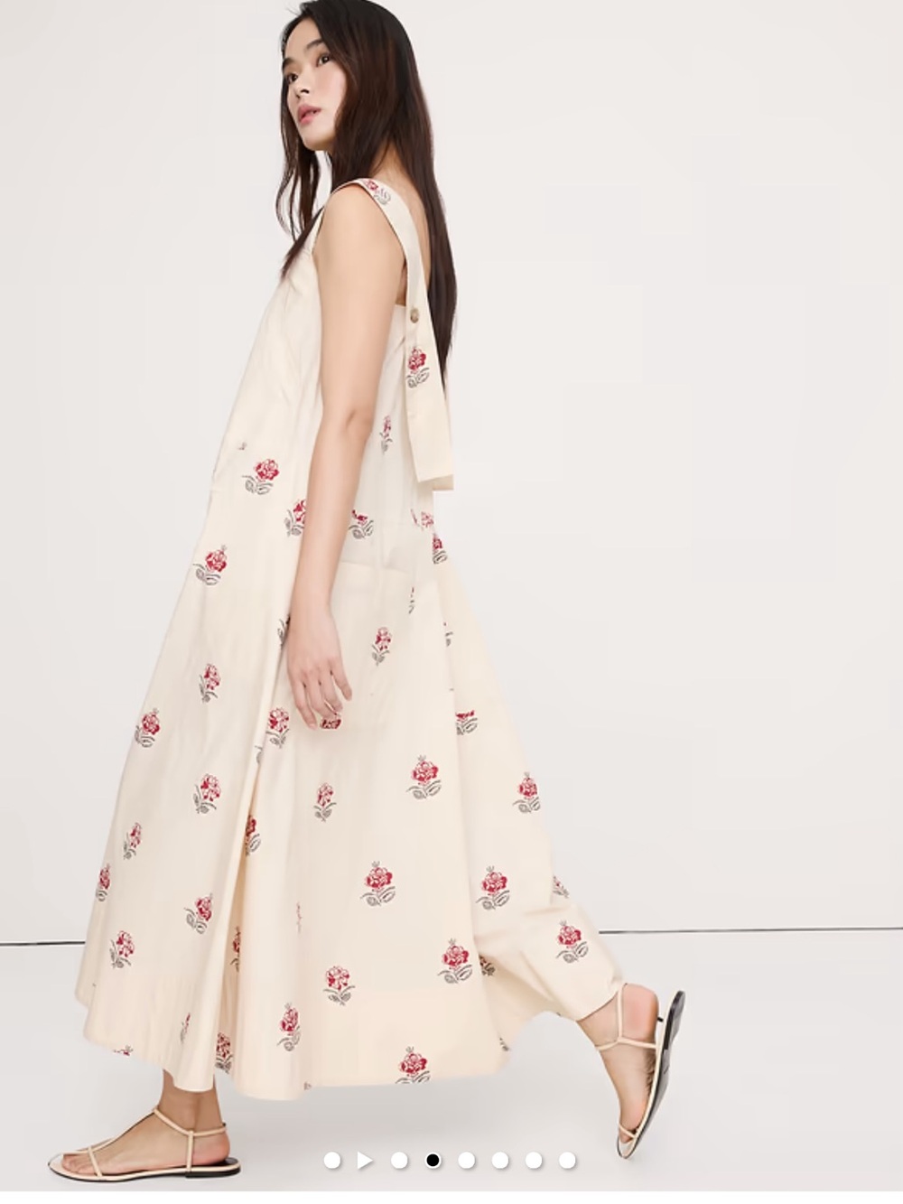 NWT Banana Republic Square Neck Maxi L